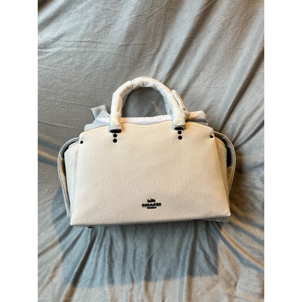 Coach Drew Satchel - Chalk White w/Snakeskin – 67710 NWT